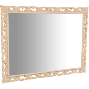 Biscottini - wooden Hanging Wall Mirror raw finish made in italy