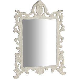 BISCOTTINI Wooden Hanging Wall Mirror white antique finish made in italy