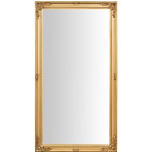 Biscottini - Bathroom Wall Mirror Rectangular Vertical Horizontal Mirror Long Hanging Mirror Gold Wood Frame Baroque