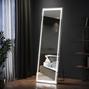 ELEGANT 160x50cm Wall Mounted LED Mirror Modern Rectangular Freestanding Mirror Full Length Body Mirror for Bedroom Living Room Dressing Mirror
