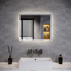 Elegant - 600 x 500mm Designer Illuminated led Bathroom Mirror with Sensor Touch Switch and Anti-Fog Function (4PCS)