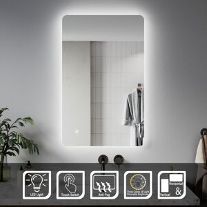 Elegant - Energy Efficient Bathroom Mirror 800x500mm Backlit led Illuminated Mirror with Light Sensor and Demister