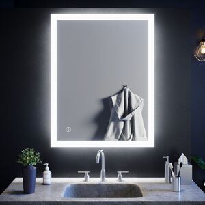 Elegant - 900 x 700mm Modern led Illuminated Bathroom Vanity Mirror with Touch Switch and Demister (1PCE)