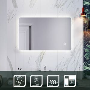Elegant - Backlit led Illuminated Bathroom Mirror with Touch Switch + Demister 800 x 500mm