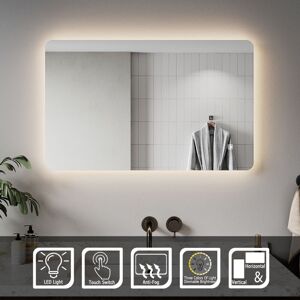 Elegant - Backlit led Illuminated Bathroom Mirror with Light Sensor + Demister 800 x 500mm