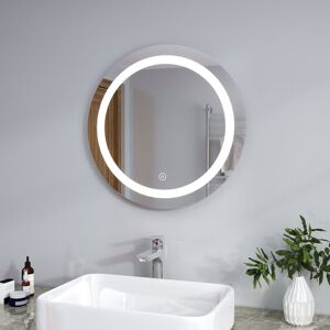 Elegant - Bathroom Mirror Splashproof Wall Mounted 600x600mm Mirror Illuminated led Mirror with Demister + Sensor