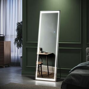 Elegant - Full Length Mirror with led 150x40cm Rectangular Freestanding Mirror Modern Floor/Wall Mounted Dressing Mirror for Bedroom Living Room