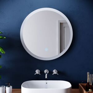 Elegant - Round Illuminated led Bathroom Mirror Touch Sensor + Demister 600 x 600 mm