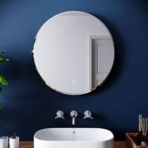 Elegant - Round Illuminated led Bathroom Mirror Touch Sensor + Demister 600 600 mm