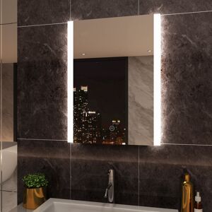 Elegant - Vertical Illuminated led Bathroom Mirror 800 x 600mm Mirror Light Touch Sensor with Demister