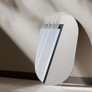 Emke - Wall Mounted Frameless Oval Mirror with Polished Edge 60x100cm Decorative Wall Mirror for Bathroom, Living Room and Cloakroom