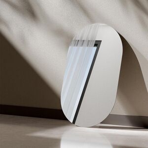 Emke - Wall Mounted Frameless Oval Mirror with Polished Edge 40x70cm Decorative Wall Mirror for Bathroom, Living Room and Cloakroom