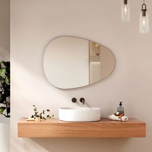Emke - Water Drop Wall Mirror 45 x 60 cm Decorative Frameless Bathroom Mirror with Explosion-Proof Glass