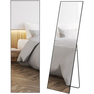Homcom - Full Length Mirror Floor Standing or Wall-Mounted, Dressing Mirror, Black