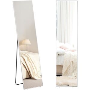 Homcom - Full Length Mirror Wall-Mounted Rectangle Dressing Mirror Hallway Black