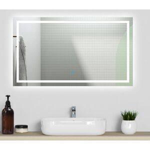 SKY BATHROOM Illuminated Bathroom LED Mirror with Optional 3 Colour Light Anti-fog,Touch Switch
