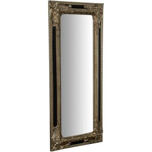 Biscottini - Wall-mounted and wall-hung vertical/horizontal mirror L35xPR4xH82 cm silver and black antiqued finish
