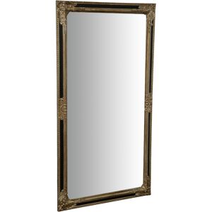 Biscottini - Wall-mounted and wall-hung vertical/horizontal mirror L72xPR4xH132 cm silver and black antiqued finish