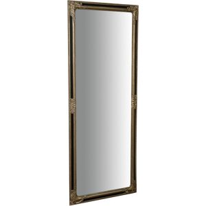 Biscottini - Wall-mounted and wall-hung vertical/horizontal mirror L72xPR4xH180 cm silver and black antiqued finish