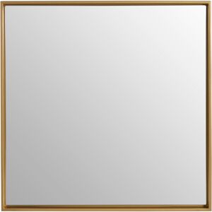 Premier Housewares - Wall Mirror Bathroom / Bedroom / Hallway Wall Mounted Medium Gold Mirrors / Square Minimalistic Mirrors For Living Room 4 x 42 x