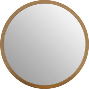 Premier Housewares - Wall Mirror Bathroom / Bedroom / Hallway Wall Mounted Small Gold Mirrors / Round Minimalistic Mirrors For Living Room 4 x 34 x 34