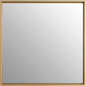 Premier Housewares - Wall Mirror Bathroom / Bedroom / Hallway Wall Mounted Small Gold Mirrors / Square Minimalistic Mirrors For Living Room 4 x 32 x