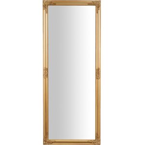 Biscottini - Rectangular Mirror Bathroom Wall Mirror Vertical Mirror Horizontal Mirror Long Hanging Mirror Shabby Chic Gold Wood Frame