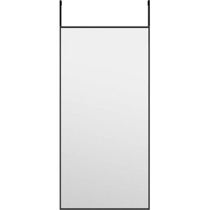 Door Mirror Black 30x60 cm Glass and Aluminium Vidaxl