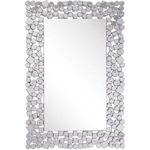 Beliani - Modern Glamour Accent Mirror Rectangular 60 x 90 cm Wall Mounted Silver Mernel