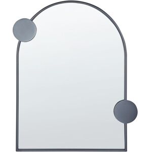 Beliani - Wall Mounted Decorative Large Mirror Glamour Style Hanging Decor 69 x 80 cm Black Aulon