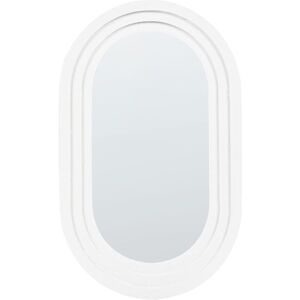 Beliani - Wall Mounted Decorative Mirror Modern Style Hanging Decor Metal 43 x 69 cm White Massilly