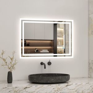 Acezanble - 1000x600mm Bathroom Mirror with led Lights, Anti Fog Touch Sensor Vanity Wall Mounted Frameless Vertical or Horizontal IP44 Rated Acezanble - 1000x600mm Bathroom Mirror with led Lights, Anti Fog Touch Sensor Vanity Wall Mounted Frameless Vertical or Horizontal IP44 Rated