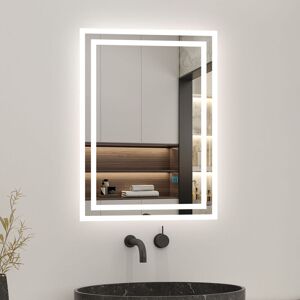 Acezanble - 500x700mm Bathroom Mirror with led Lights, Anti Fog Touch Sensor Vanity Wall Mounted Frameless Vertical or Horizontal IP44 Rated Acezanble - 500x700mm Bathroom Mirror with led Lights, Anti Fog Touch Sensor Vanity Wall Mounted Frameless Vertical or Horizontal IP44 Rated