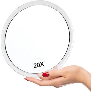 Odipie - 20X Magnifying Mirror with Suction Cups (16.2cm Round) - Perfect for Makeup Mirror - Hair Removal - Removal Odipie - 20X Magnifying Mirror with Suction Cups (16.2cm Round) - Perfect for Makeup Mirror - Hair Removal - Removal