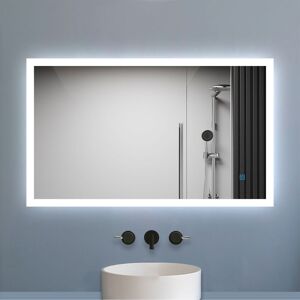 Acezanble - 900x700mm Backlit led Illuminated Bathroom Mirror with led Lights, Lighted Bathroom Makeup Wall Mounted Mirror with Demister Pad, Sensor Acezanble - 900x700mm Backlit led Illuminated Bathroom Mirror with led Lights, Lighted Bathroom Makeup Wall Mounted Mirror with Demister Pad, Sensor