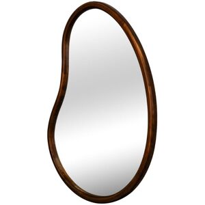 Sweeek - 65cm wooden mirror, Jacob, Walnut, 50x3x65 cm Sweeek - 65cm wooden mirror, Jacob, Walnut, 50x3x65 cm