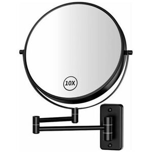 Dewdat - 8 Inch Wall Mounted Lighted 10x Magnifying Mirror, led Makeup Mirrors with 0.5h Auto-off Function, Powered by 4 aaa Batteries (Not Included) Dewdat - 8 Inch Wall Mounted Lighted 10x Magnifying Mirror, led Makeup Mirrors with 0.5h Auto-off Function, Powered by 4 aaa Batteries (Not Included)