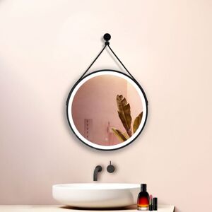 Aica Sanitaire - aica 600600 Bathroom Round Belt Mirror,Black edge, Dimmable 3 Colors led, Anti-fog, Memory function, Touch sensor, Explosion-proof, Aica Sanitaire - aica 600600 Bathroom Round Belt Mirror,Black edge, Dimmable 3 Colors led, Anti-fog, Memory function, Touch sensor, Explosion-proof,