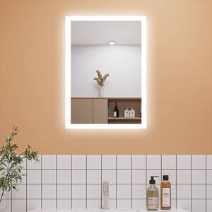AICA SANITAIRE 500x700mm Backlit LED Illuminated Bathroom Mirror with LED Lights, Lighted Bathroom Makeup Wall Mounted Mirror with Demister Pad, Sensor Touch AICA SANITAIRE 500x700mm Backlit LED Illuminated Bathroom Mirror with LED Lights, Lighted Bathroom Makeup Wall Mounted Mirror with Demister Pad, Sensor Touch