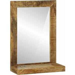 Vidaxl - Bathroom Mirror Brown 50 x 22 x 70 cm Solid Rough Wood Mango Vidaxl - Bathroom Mirror Brown 50 x 22 x 70 cm Solid Rough Wood Mango