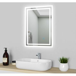 SKY - Bathroom Mirror with led Lights and Demister Touch Sensor Wall Mounted Bathroom Mirrors Vanity Mirror - 700x500mm SKY - Bathroom Mirror with led Lights and Demister Touch Sensor Wall Mounted Bathroom Mirrors Vanity Mirror - 700x500mm