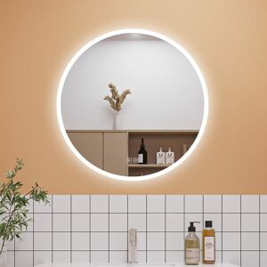 Aica Sanitaire - 800mm Bluetooth Round Bathroom Mirror with led Lights Dimmable 3 Colour Memory (White + Warm White + Warm) Demister Touch Sensor Aica Sanitaire - 800mm Bluetooth Round Bathroom Mirror with led Lights Dimmable 3 Colour Memory (White + Warm White + Warm) Demister Touch Sensor