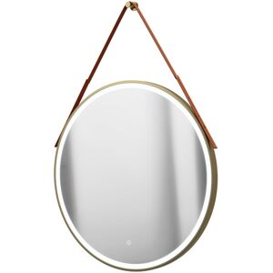 Colore - Nuie Salana Round led Bathroom Mirror with Touch Sensor 800mm Diameter - Brushed Brass Colore - Nuie Salana Round led Bathroom Mirror with Touch Sensor 800mm Diameter - Brushed Brass