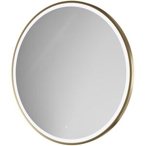 Colore - Ozark Brushed Brass 1000mm Round Illuminated Dimmable led Mirror with Demister and Touch Sensor Colore - Ozark Brushed Brass 1000mm Round Illuminated Dimmable led Mirror with Demister and Touch Sensor