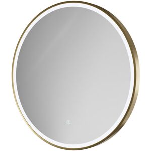 Colore - Ozark Brushed Brass 600mm Round Illuminated Dimmable led Mirror with Demister and Touch Sensor Colore - Ozark Brushed Brass 600mm Round Illuminated Dimmable led Mirror with Demister and Touch Sensor