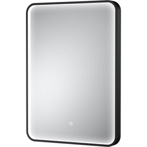 Contemporary Inset Framed LED Touch Sensor Mirror with De-mister Pad - 700 x 500mm - Black - Balterley Contemporary Inset Framed LED Touch Sensor Mirror with De-mister Pad - 700 x 500mm - Black - Balterley