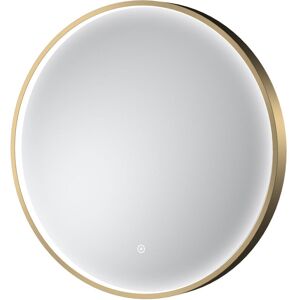 Balterley - Contemporary Round Inset Framed led Touch Sensor Mirror - 600mm - Brushed Brass Balterley - Contemporary Round Inset Framed led Touch Sensor Mirror - 600mm - Brushed Brass