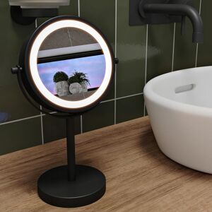 Croydex - Illuminated Magnifying Mirror, Free Standing Battery led Mirror x3 Croydex - Illuminated Magnifying Mirror, Free Standing Battery led Mirror x3