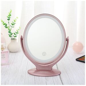 Dewdat - Double-Sided Magnifying Mirror Makeup Mirror with led Lights, 360° Rotation, 3-Level Dimmable Touch Screen, usb Rechargeable, Illuminated Dewdat - Double-Sided Magnifying Mirror Makeup Mirror with led Lights, 360° Rotation, 3-Level Dimmable Touch Screen, usb Rechargeable, Illuminated