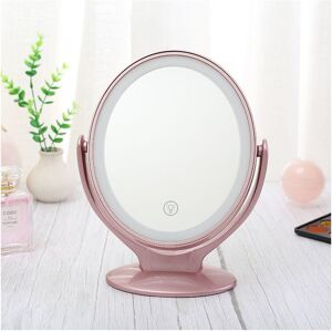 Alwaysh - Double-Sided Magnifying Mirror Makeup Mirror with led Lights, 360° Rotation, 3-Level Dimmable Touch Screen, usb Rechargeable, Illuminated Alwaysh - Double-Sided Magnifying Mirror Makeup Mirror with led Lights, 360° Rotation, 3-Level Dimmable Touch Screen, usb Rechargeable, Illuminated